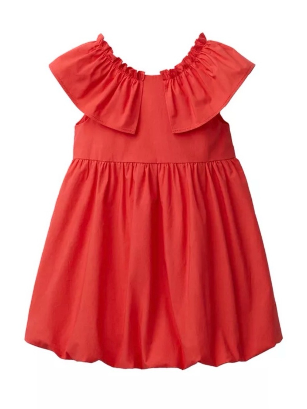 Zara Red Poplin Bubble Girls Dress Size 6